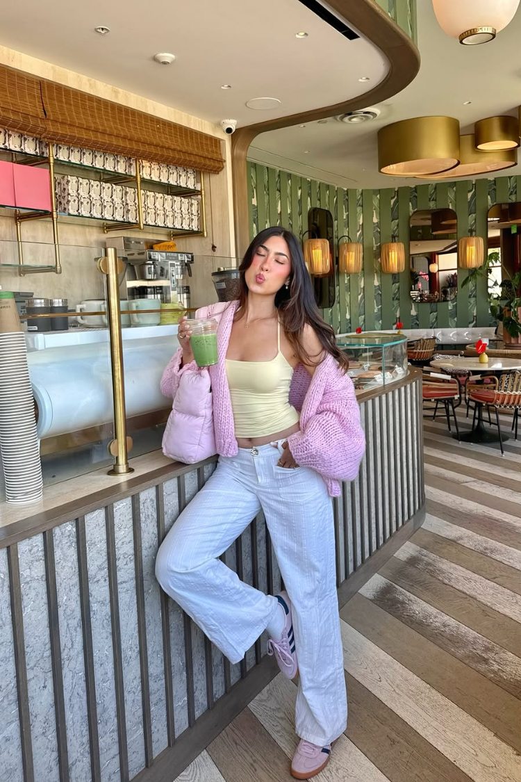 Sorbet Pink Chunky Cardigan — 12