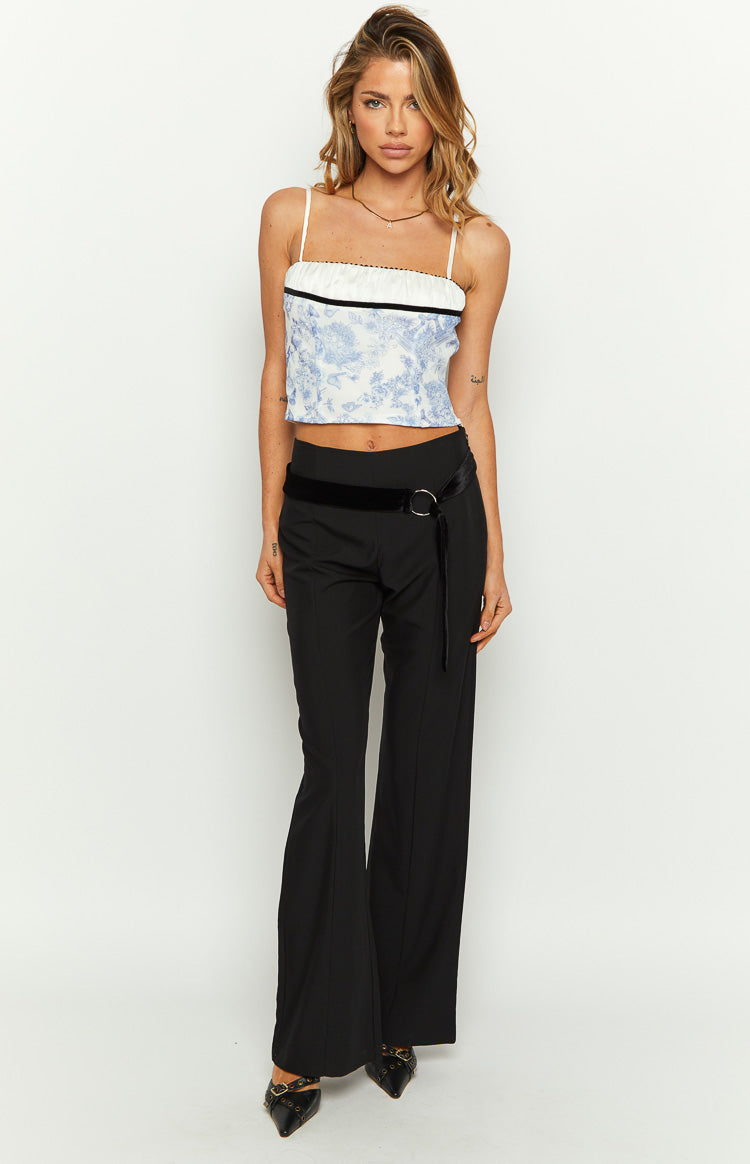 Gianna Blue Print Top — 1