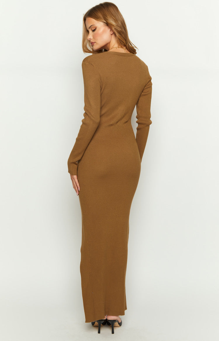 Lioness Opulence Camel Maxi Dress — 5