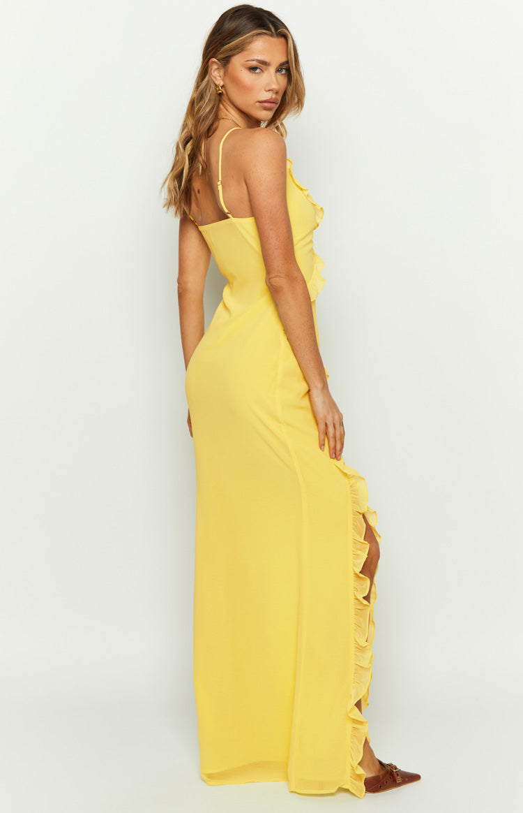 Nahanee Yellow Ruffle Maxi Dress — 7