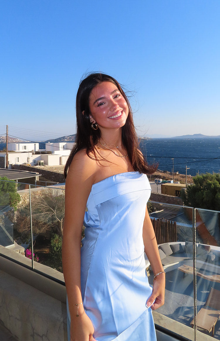 Maiah Blue Formal Maxi Dress — 3