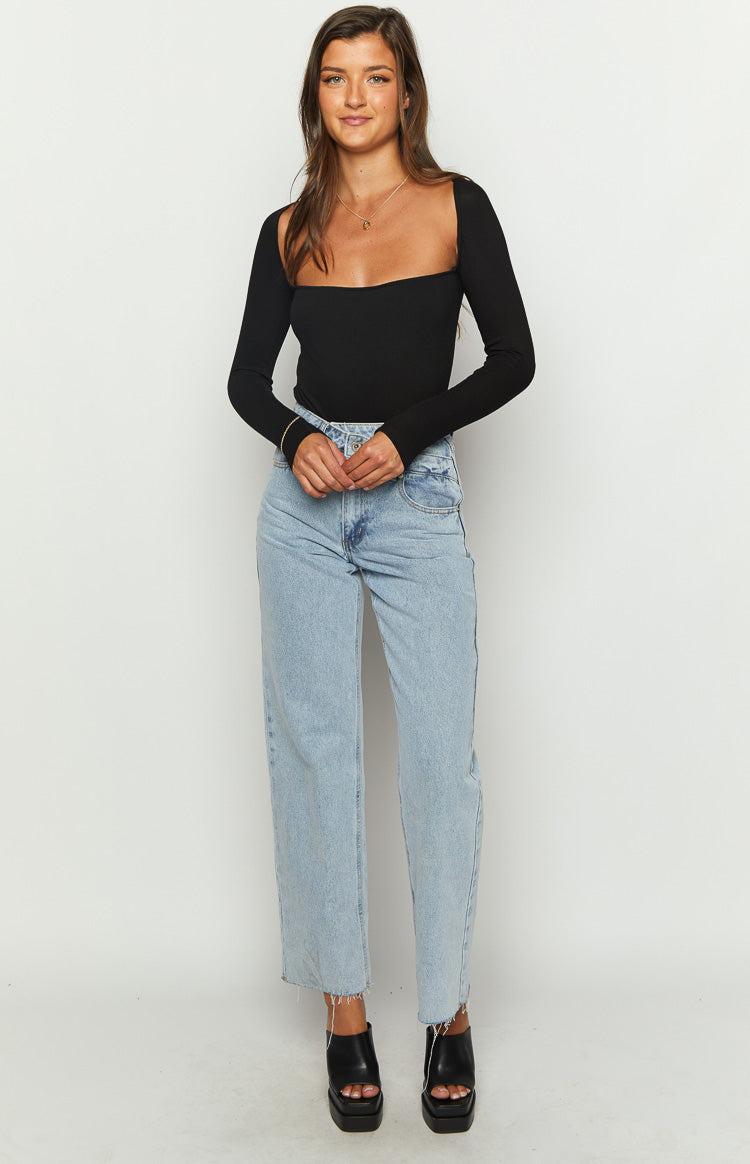 My Moment Black Ribbed Bodysuit — 5