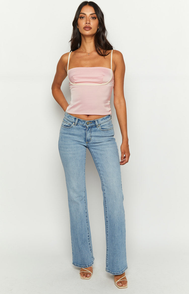 Tamra Pink Low Back Top — 3