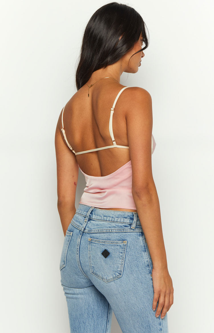 Tamra Pink Low Back Top — 5