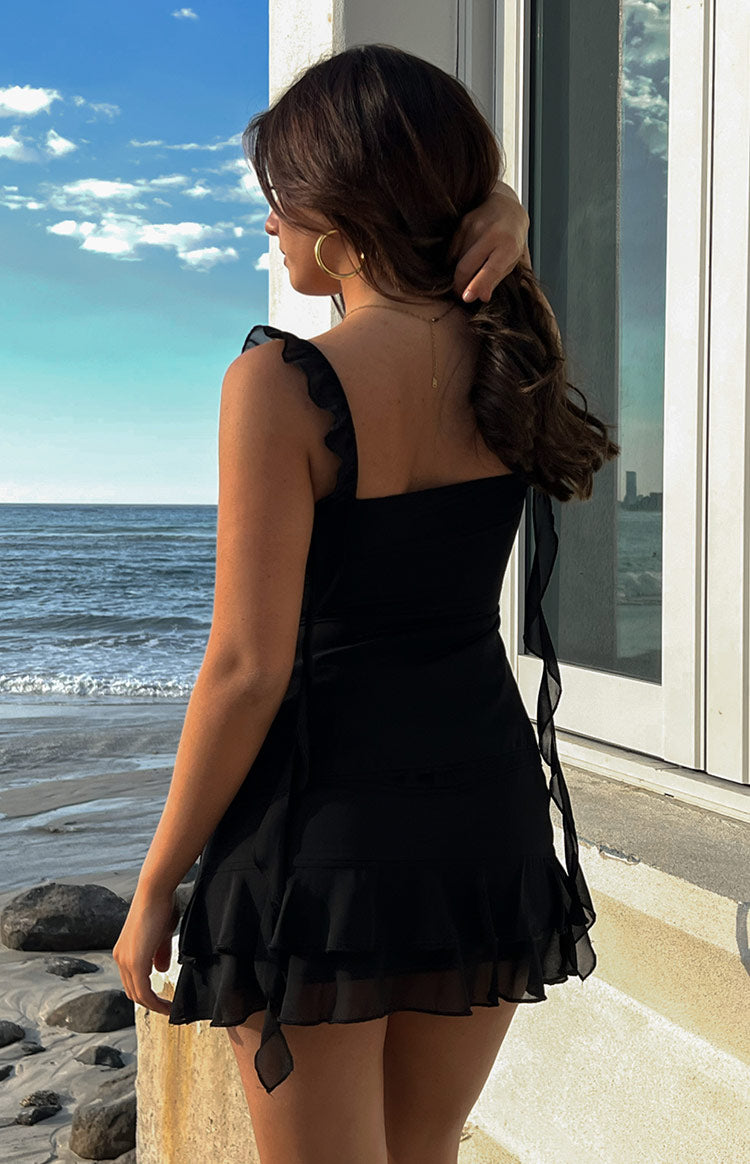 Caspian Black Chiffon Top — 10