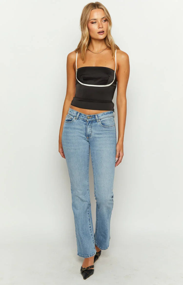 Tamra Black Low Back Top — 11