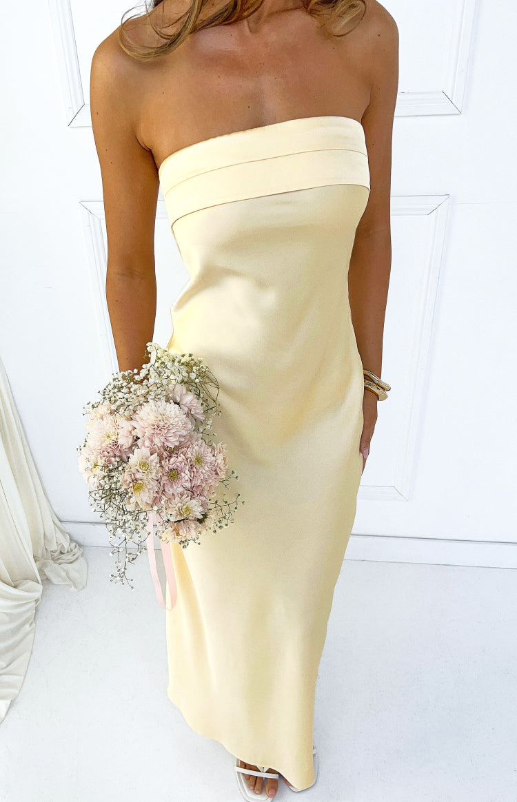 Maiah Yellow Maxi Dress — 1