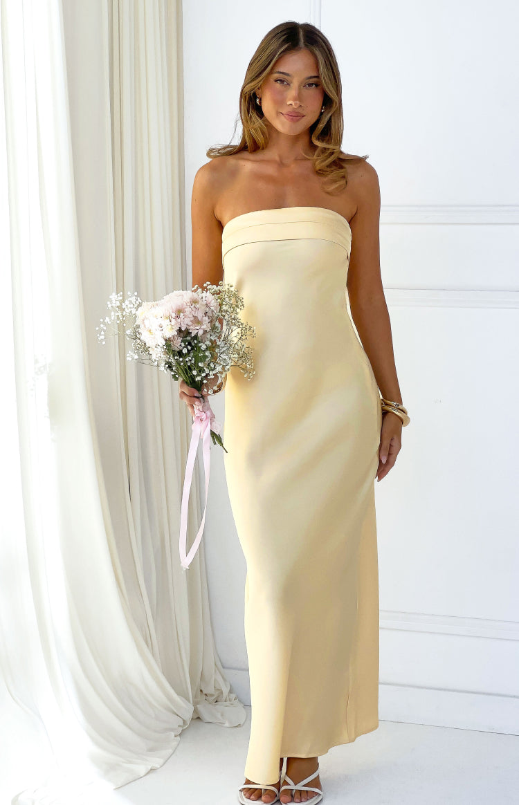 Maiah Yellow Maxi Dress — 5