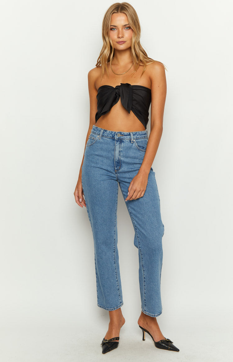 Mykonos Black Scarf Top — 5