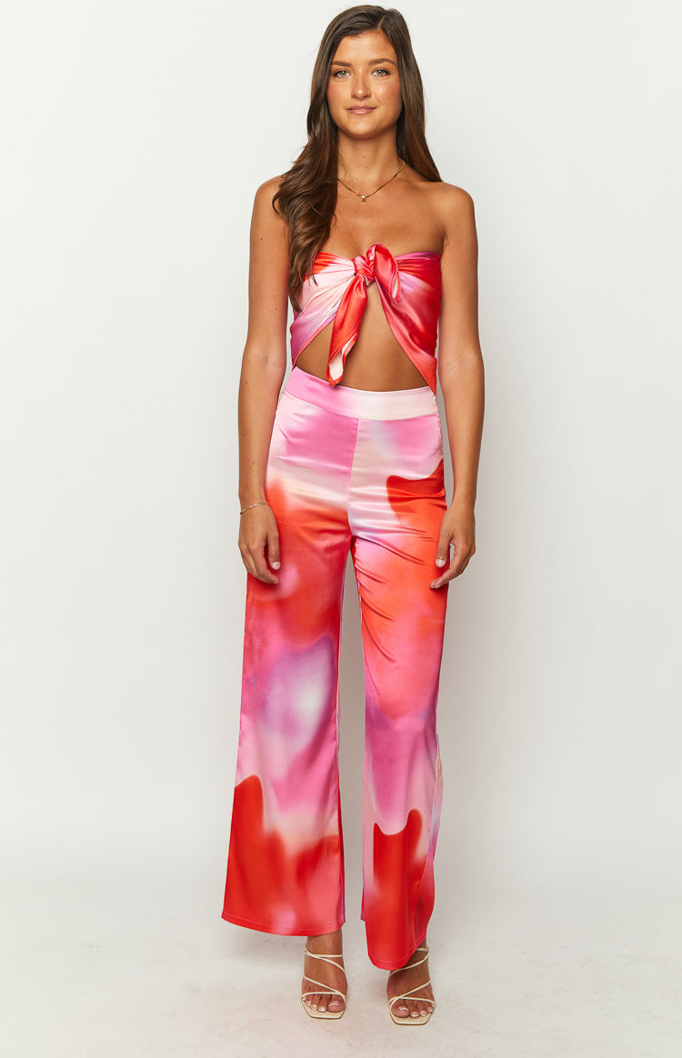 Mykonos Pink Print Pants — 2