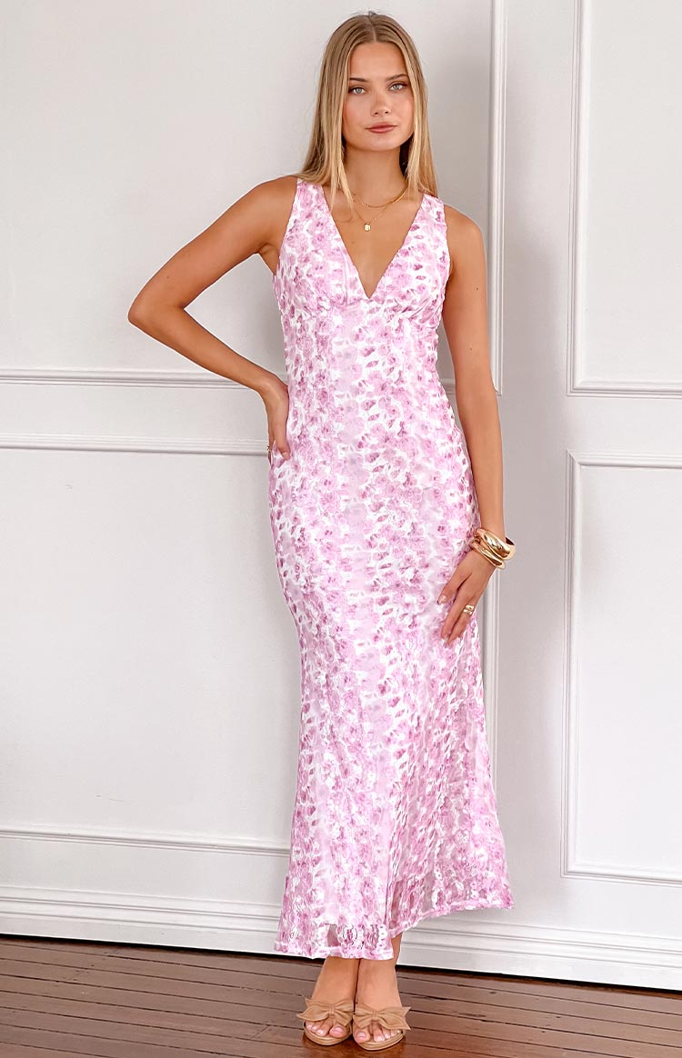 Farida Pink Lace Maxi Dress — 22