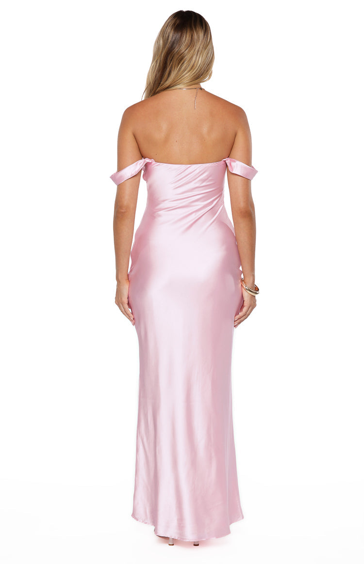 Ella Light Pink Off Shoulder Maxi Dress — 8