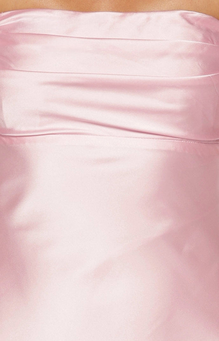 Ella Light Pink Off Shoulder Maxi Dress — 9