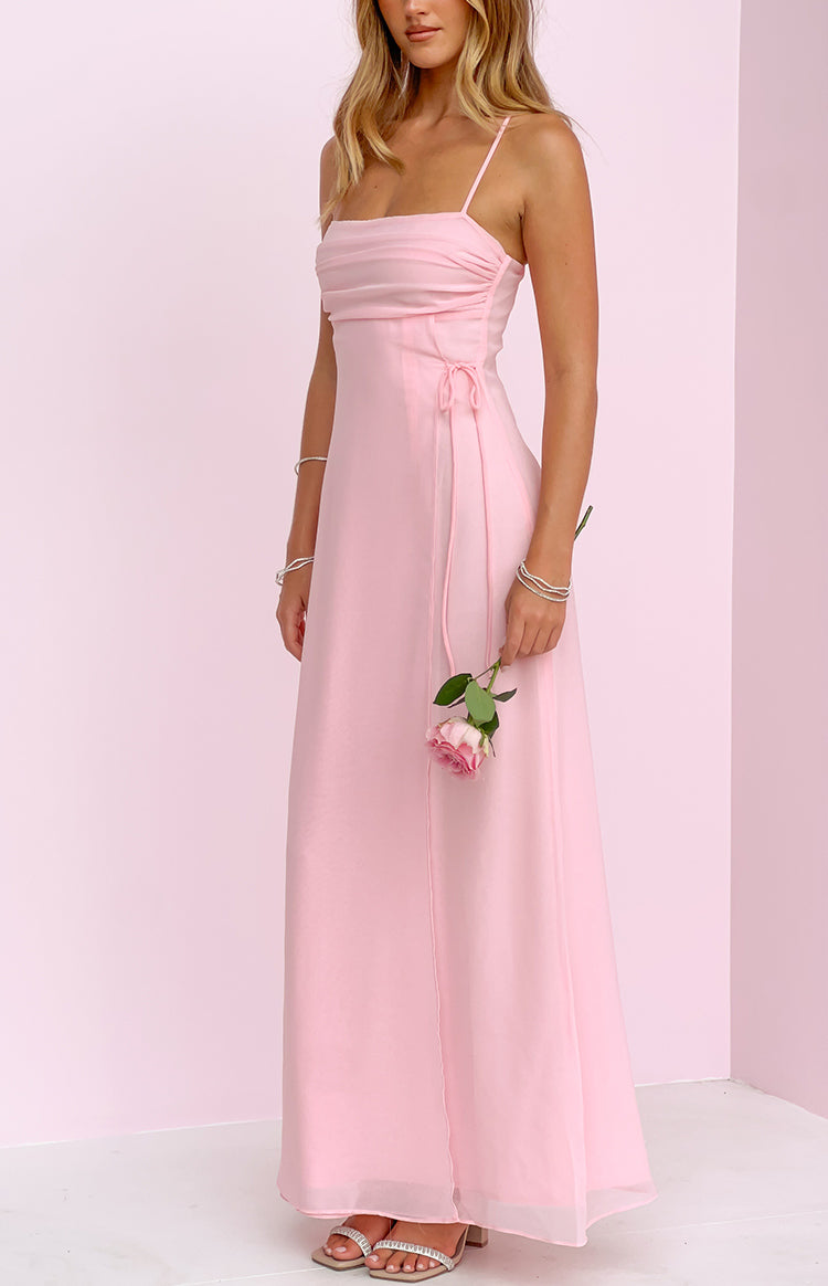 Flossie Pink Sleeveless Maxi Dress — 1