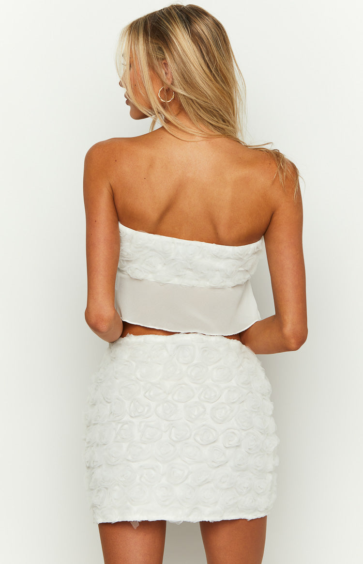 Roaslie White Mini Skirt — 7