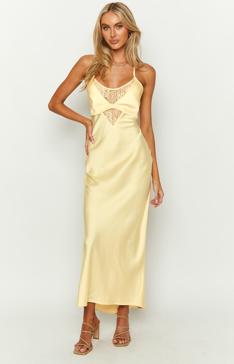 Elery Light Yellow Midi Dress — 3