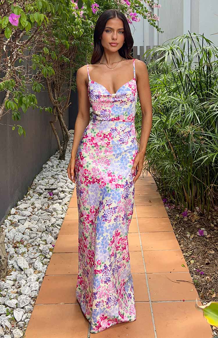 Laufry Yellow Floral Print Maxi Dress — 1