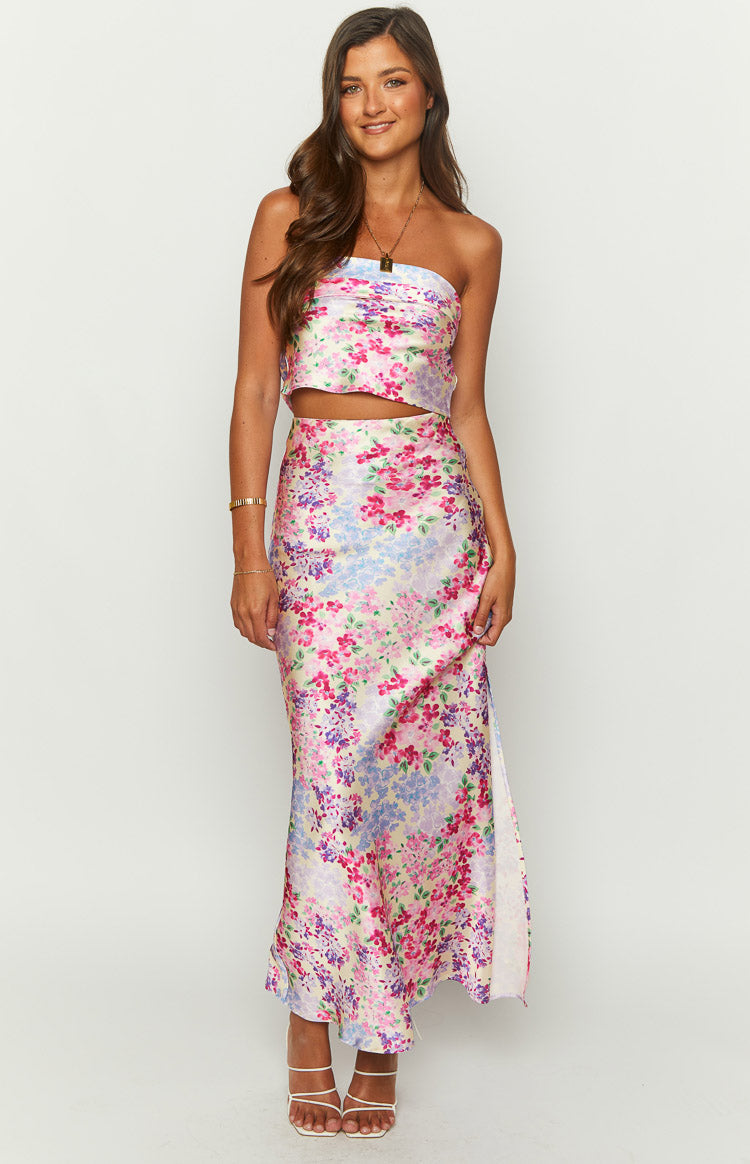 Genevieve Floral Print Maxi Skirt — 2