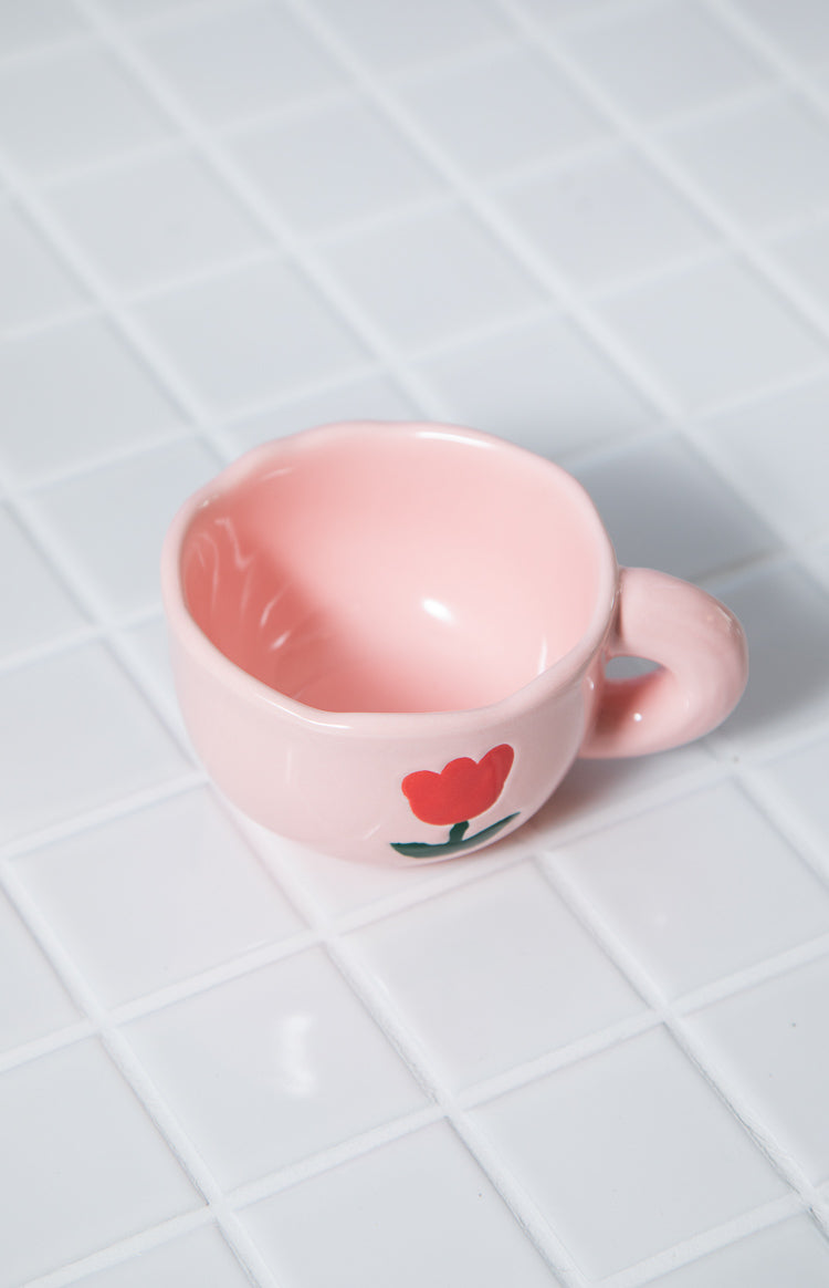 Daisy Pink Floral Mug Set — 3