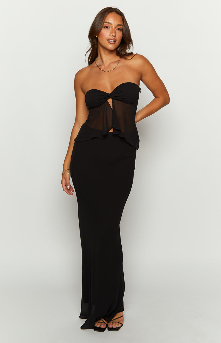 Jacqulin Black Maxi Skirt — 1