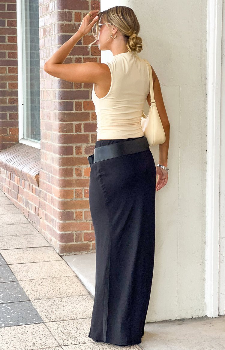 Jacqulin Black Maxi Skirt — 4
