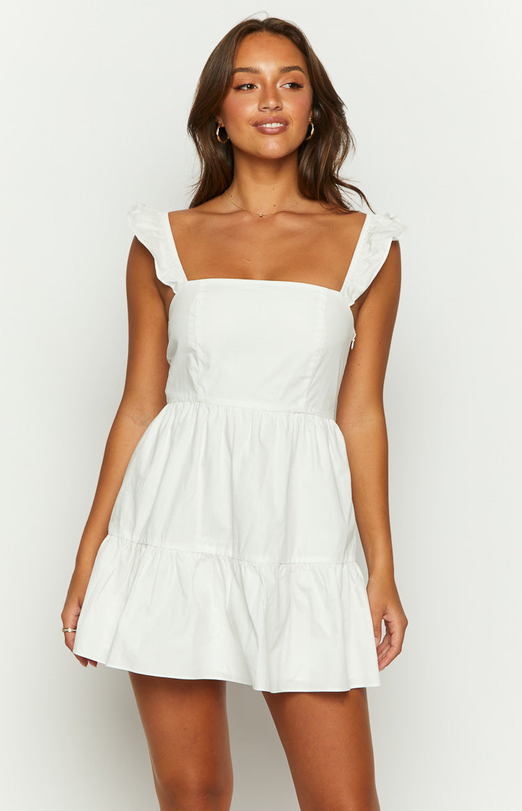 Adair White Mini Dress — 2