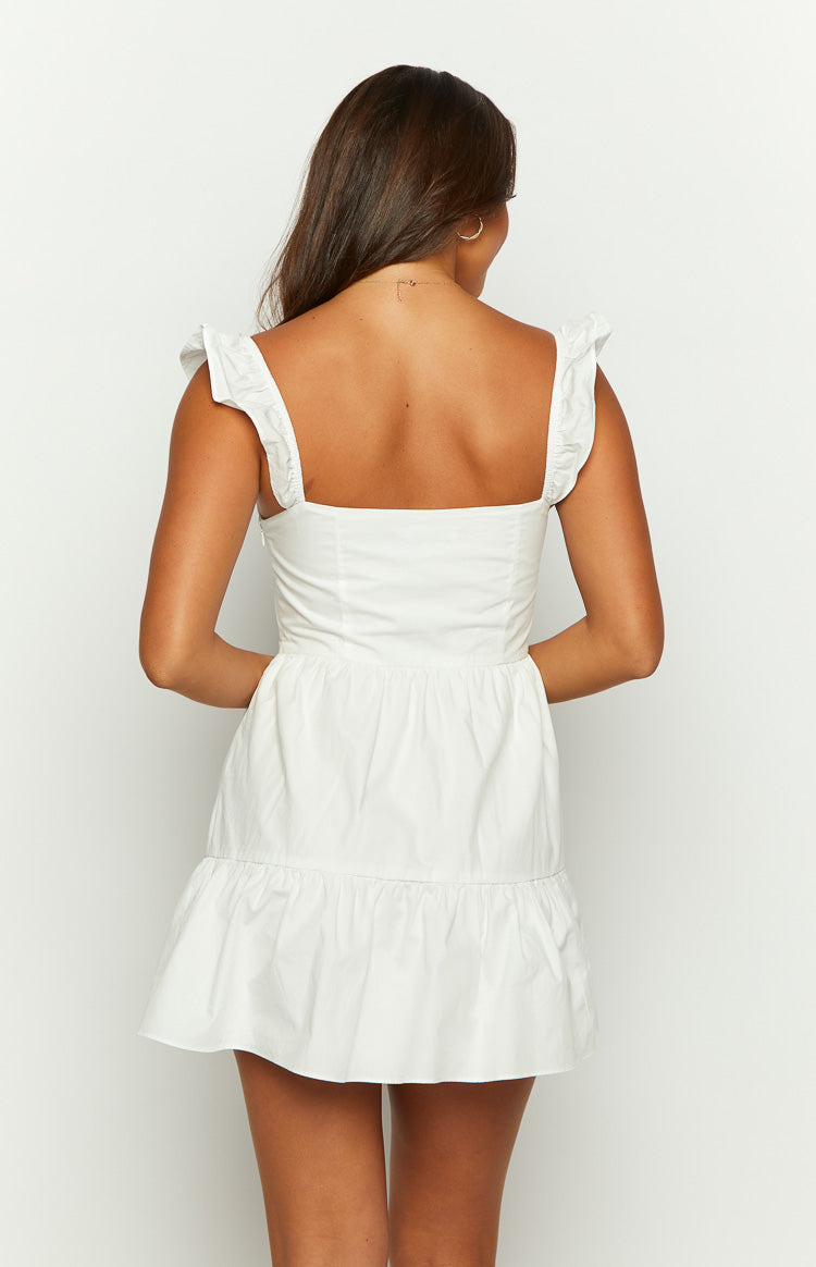 Adair White Mini Dress — 5