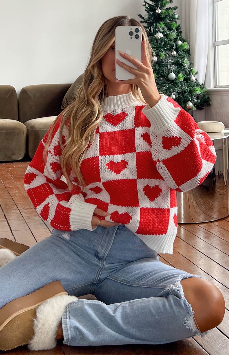 Red Heart Patchwork Jumper — 8