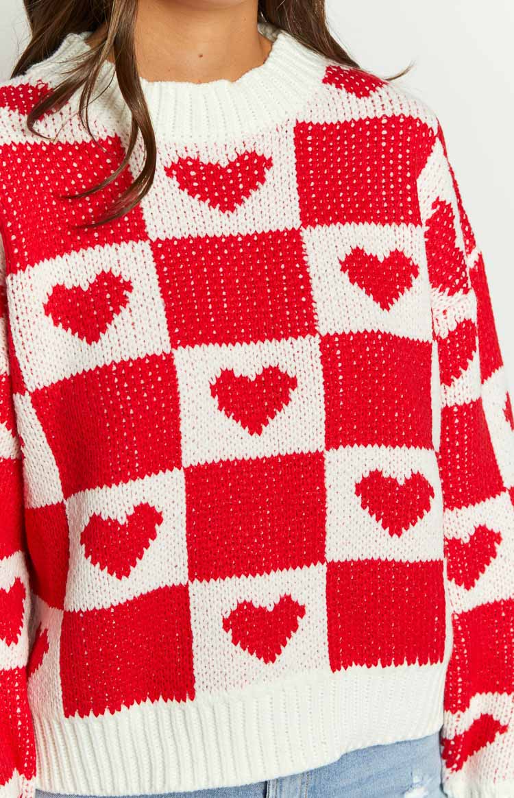 Red Heart Patchwork Jumper — 7