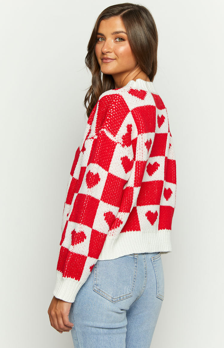 Red Heart Patchwork Jumper — 6
