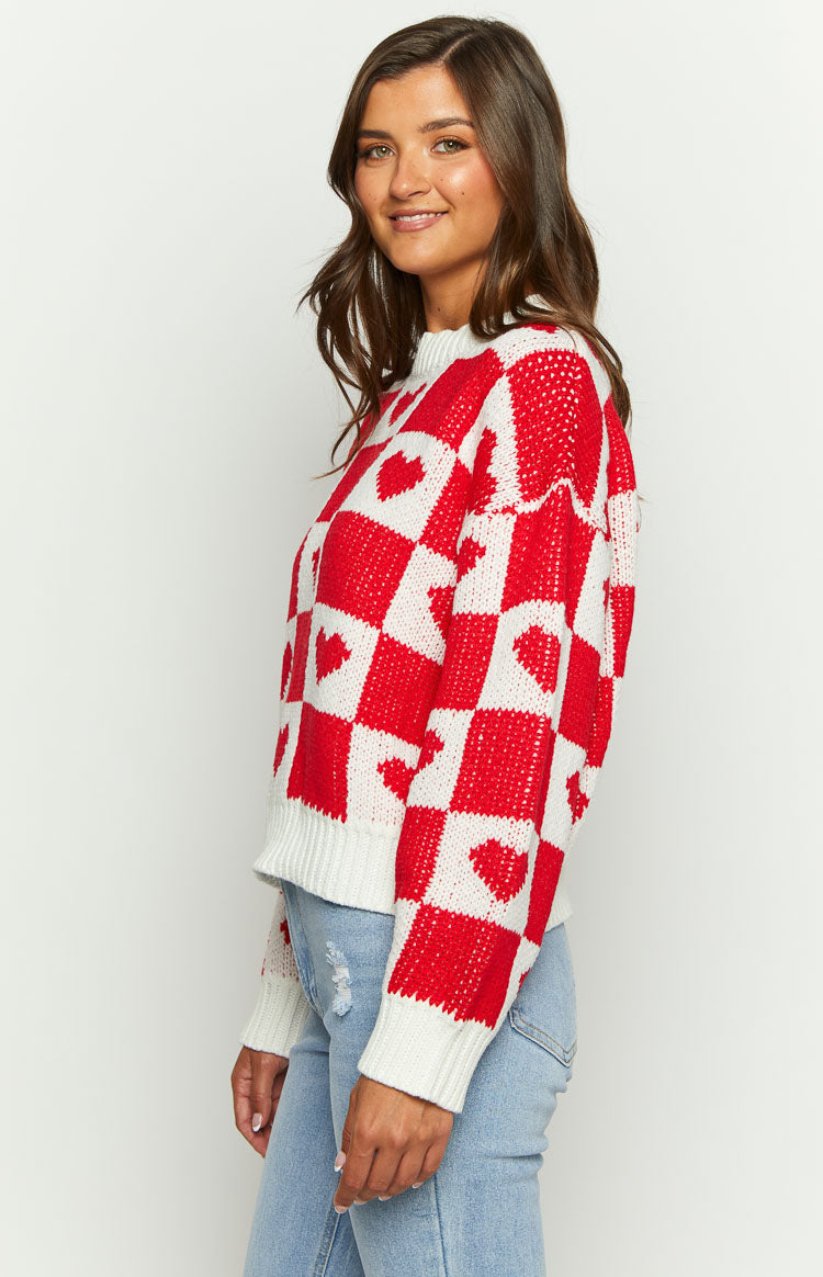 Red Heart Patchwork Jumper — 4