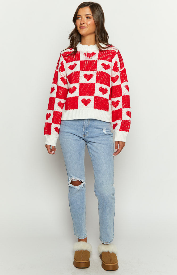Red Heart Patchwork Jumper — 3