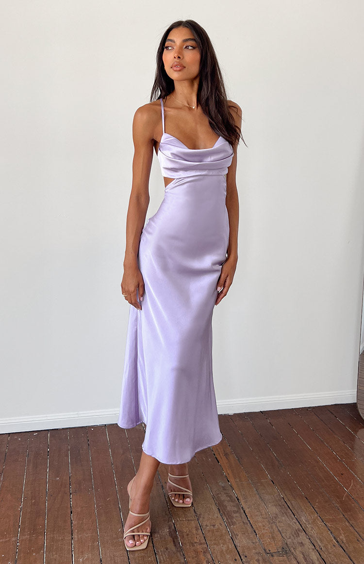 Taleah Lilac Cut Out Maxi Dress — 3