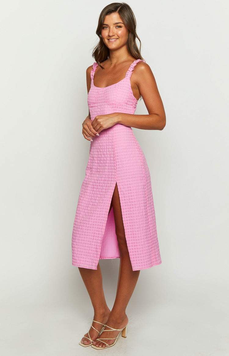 Jessie Pink Midi Dress — 4