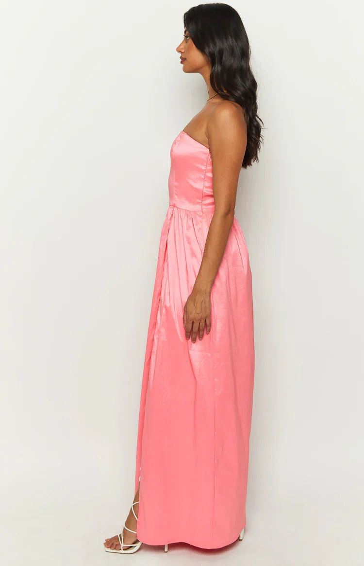 Sunnie Pink Strapless Maxi Dress — 4