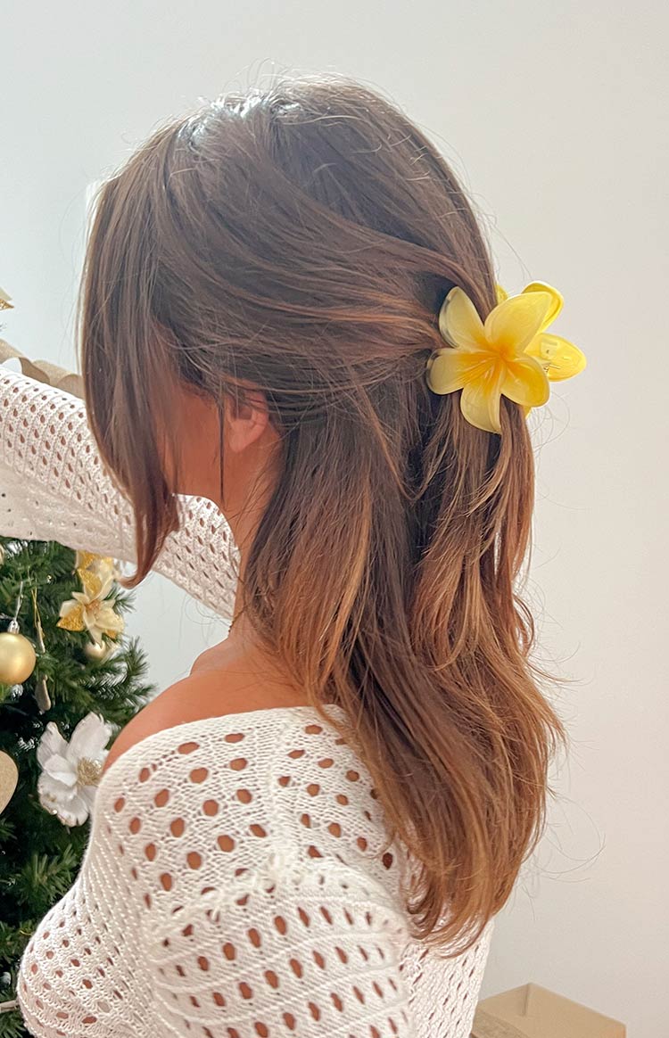 Frangipani Yellow Flower Clip — 6