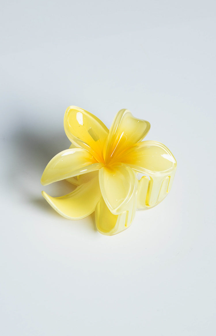 Frangipani Yellow Flower Clip — 1