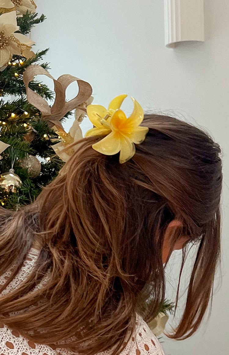 Frangipani Yellow Flower Clip — 7