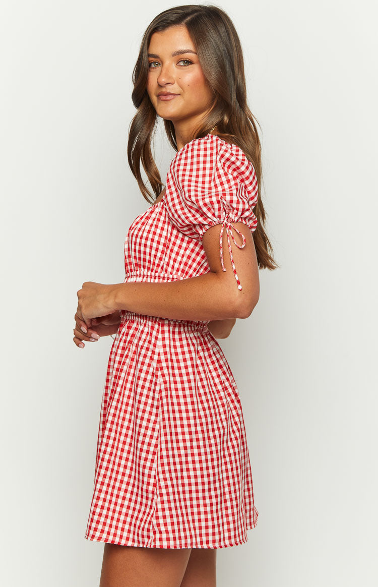 I'm Yours Red Gingham Mini Dress — 3