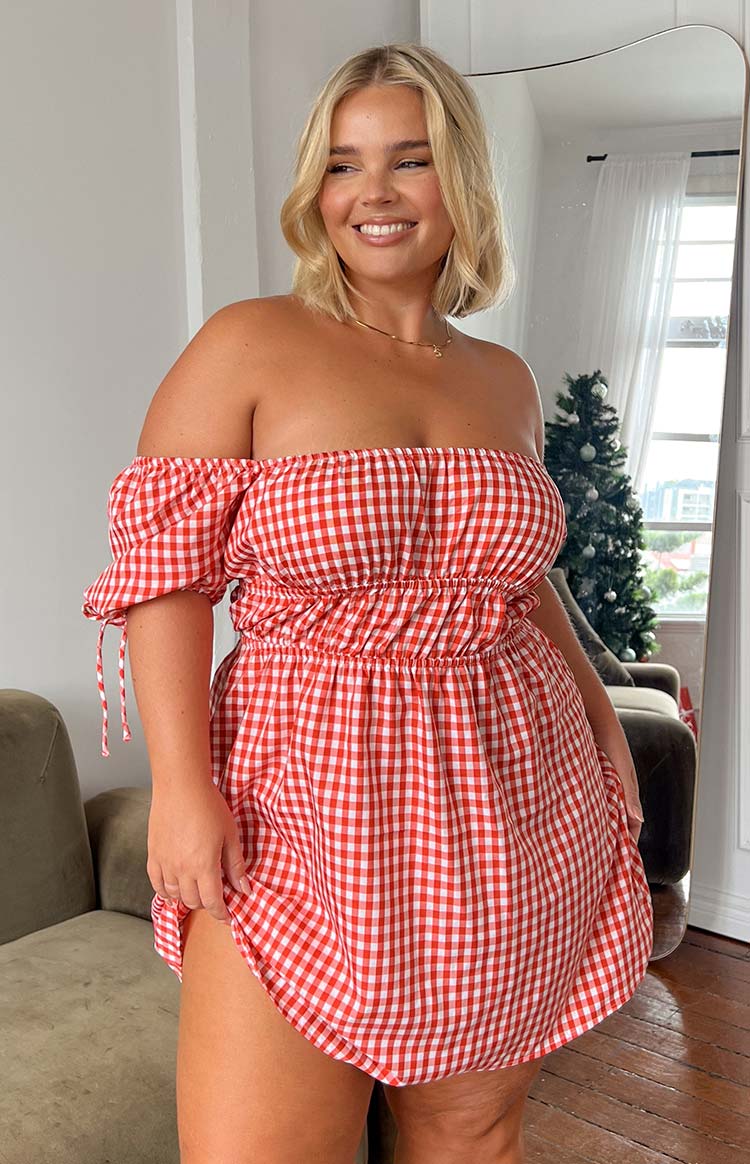 I'm Yours Red Gingham Mini Dress — 8