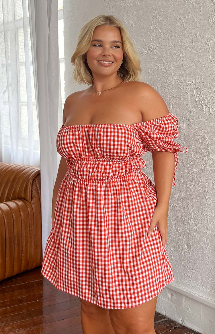 I'm Yours Red Gingham Mini Dress — 7