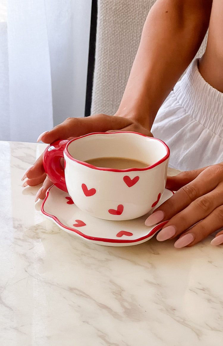 Adore Red Heart Mug Set — 6