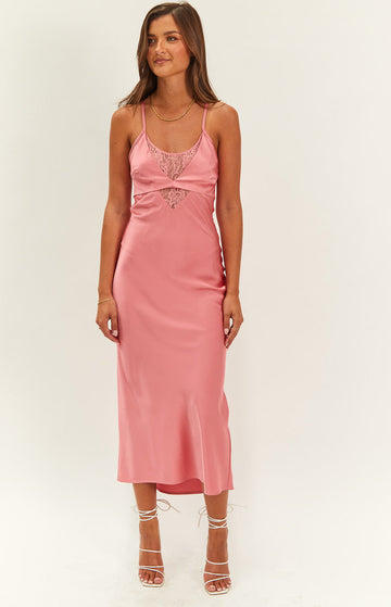 Elery Pink Midi Dress — 1