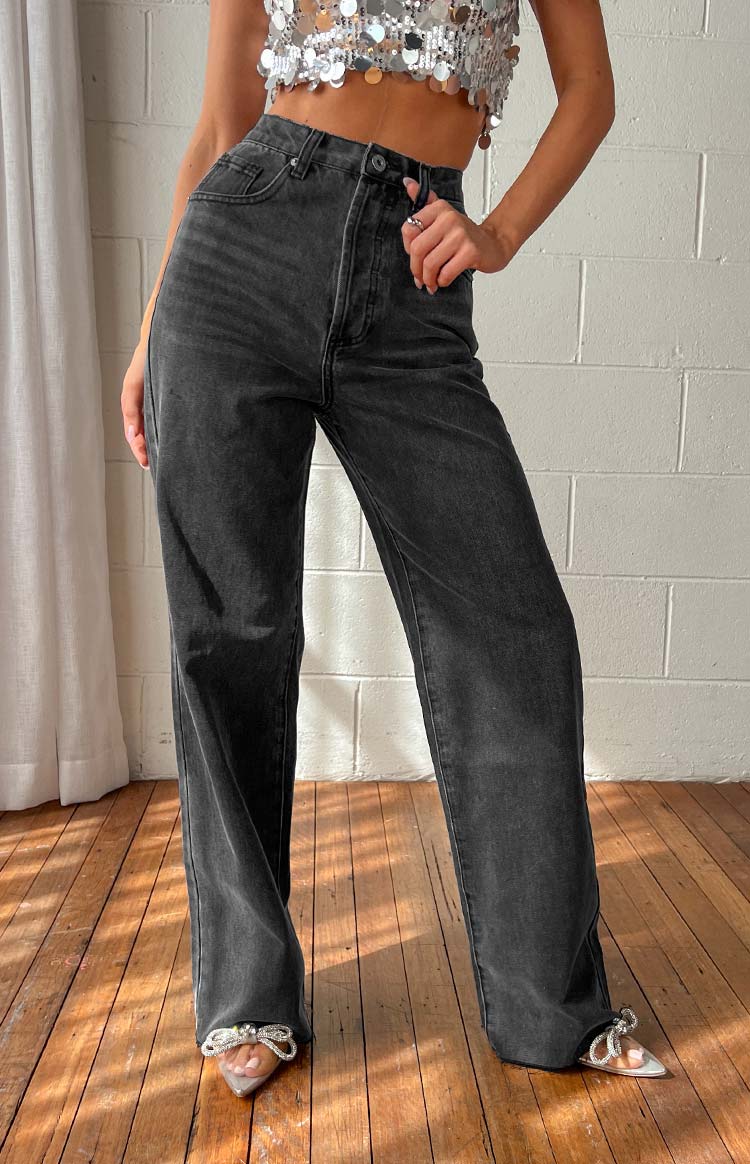 Essie Black Straight Leg Jeans — 13