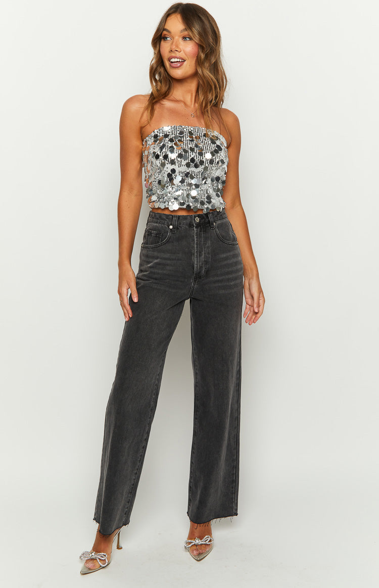 Essie Black Straight Leg Jeans — 3
