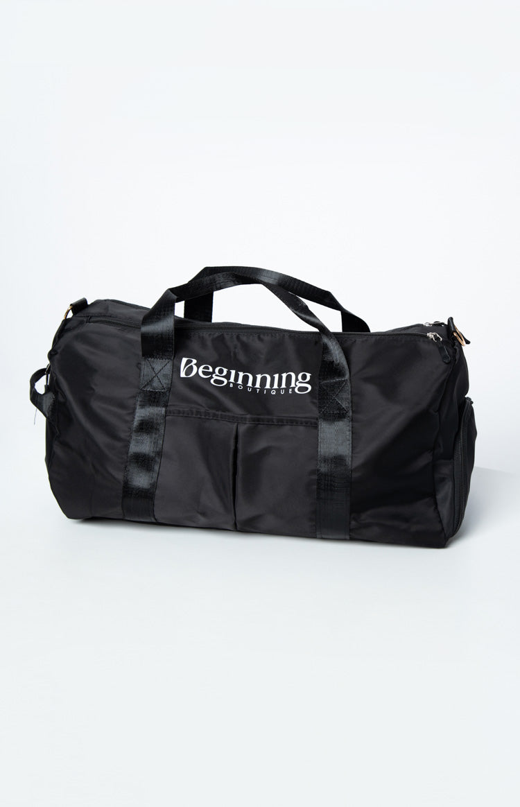 Beginning Boutique Black Duffle Bag — 1