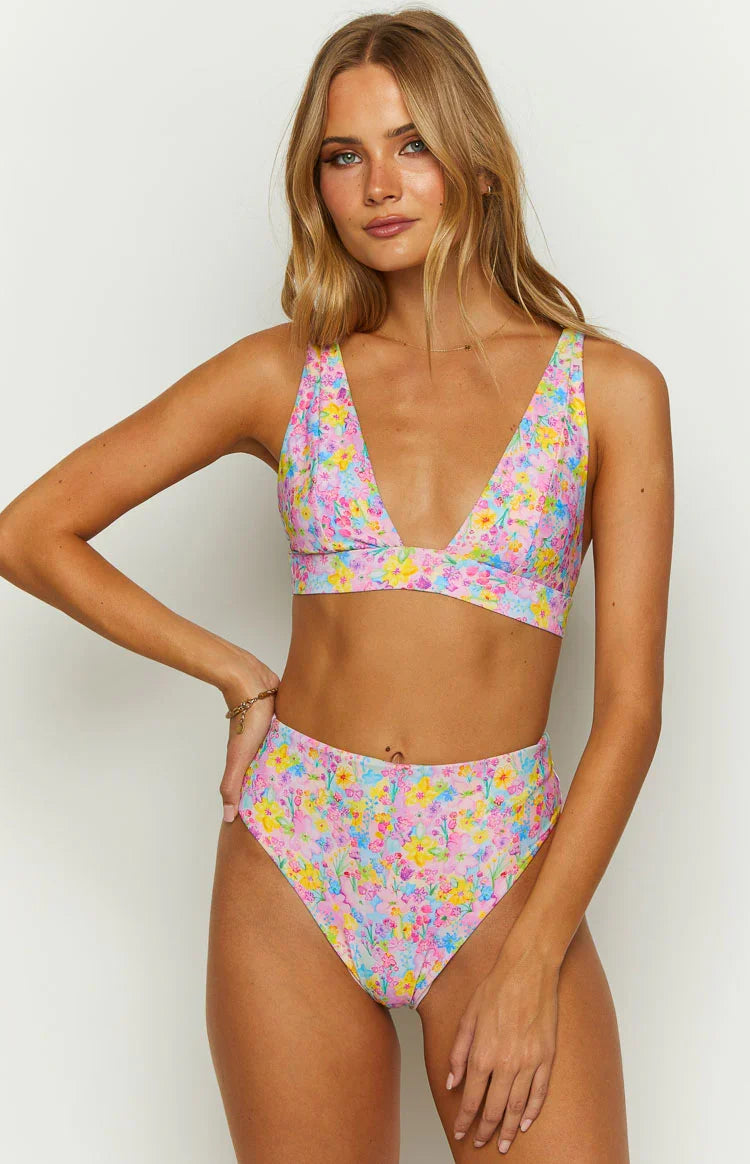 9.0 Swim Byron Painted Floral Bikini Top — 3