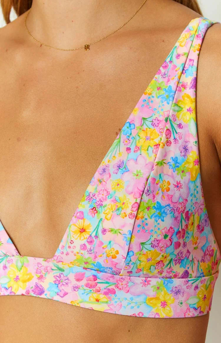 9.0 Swim Byron Painted Floral Bikini Top — 5