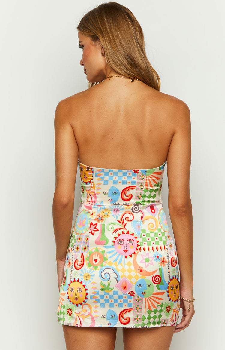 Lauren Summer Print Strapless Mini Dress — 5
