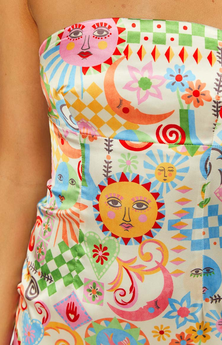 Lauren Summer Print Strapless Mini Dress — 6